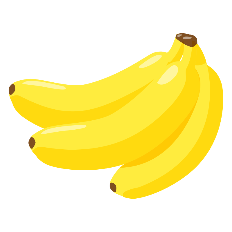バナナ3本のイラスト
